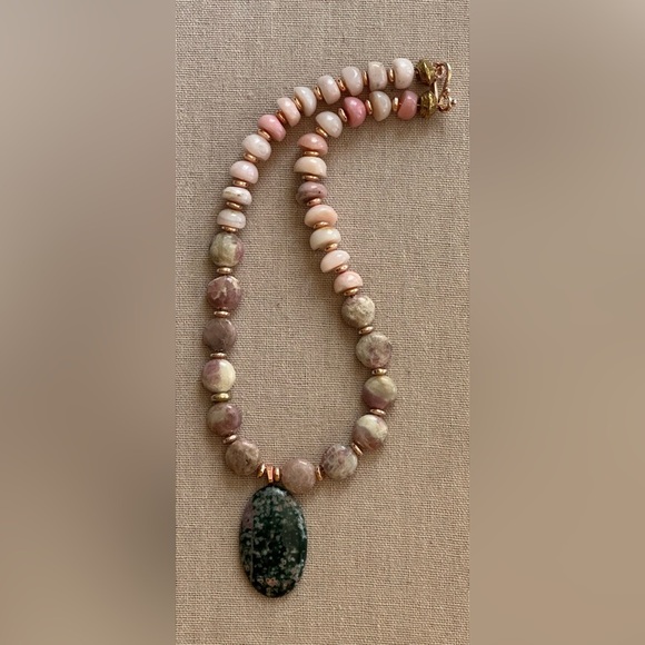 18-1/2 inch Peruvian Pink Opal bead necklace NWOT - Picture 11 of 13